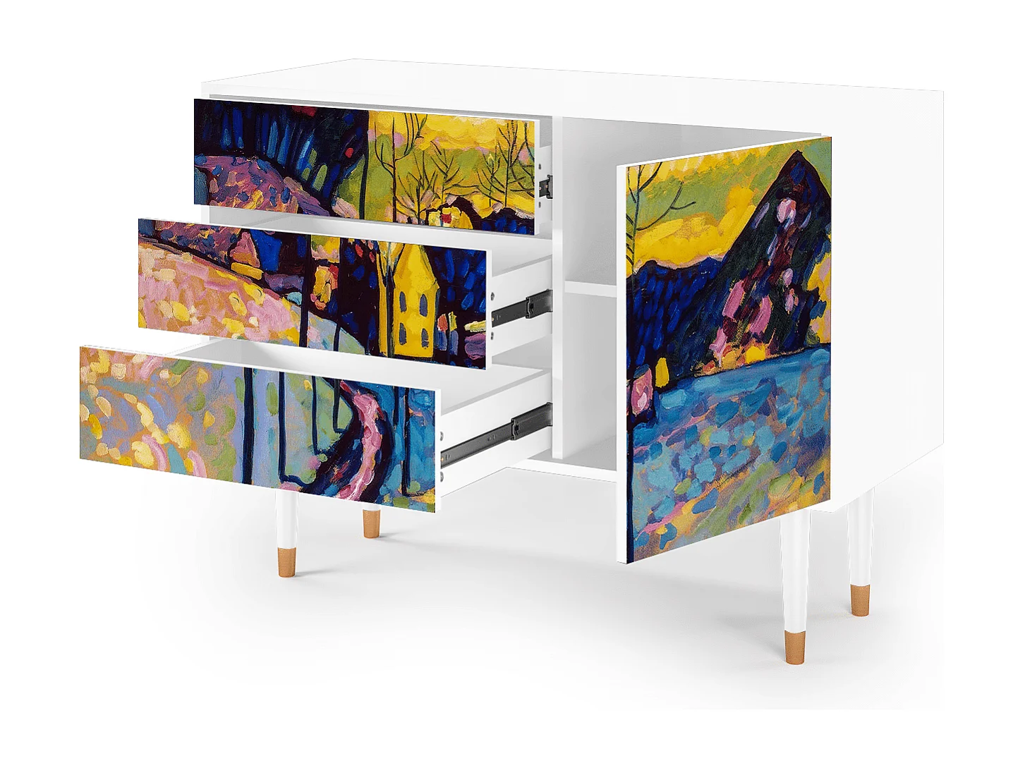 Buffet - 115х84х41 cm - S3 - Winter Landscape, Blanc