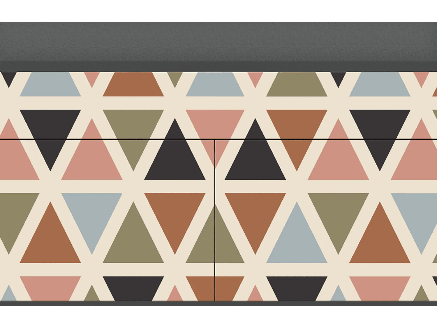 Kredens - 115x85x48 cm - BS4 - Royal Triangles, Antracyt