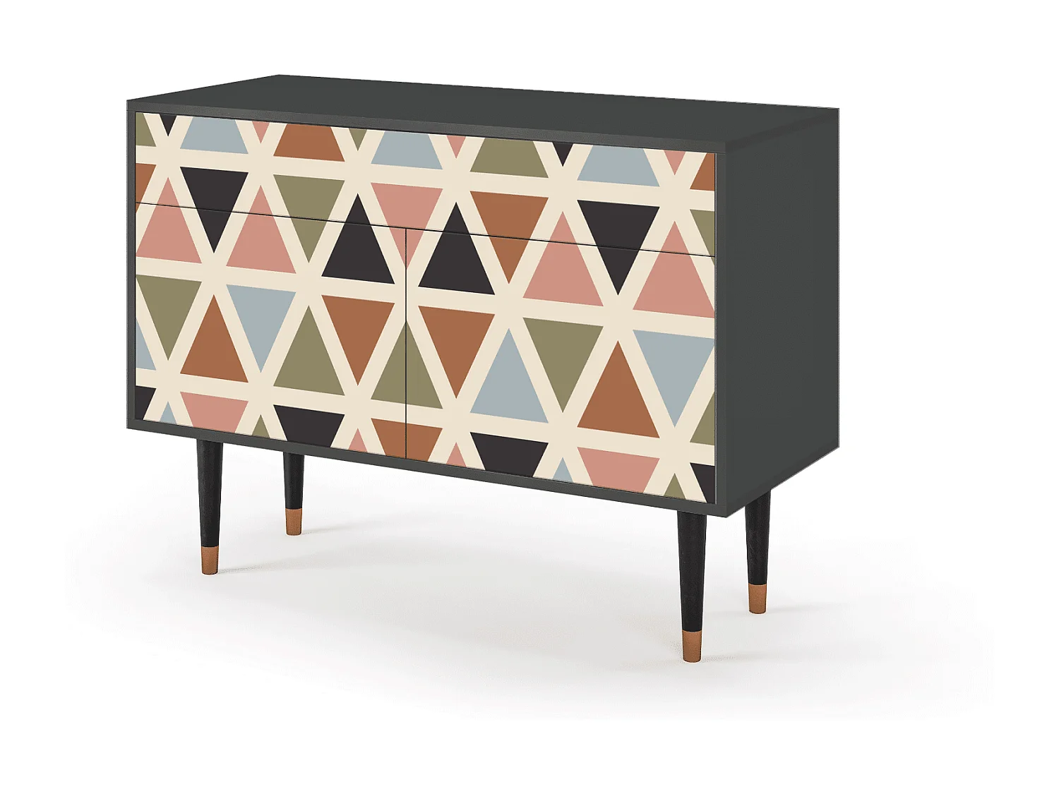 Buffet - 115x85x48 cm - BS4 - Royal Triangles, Anthracite