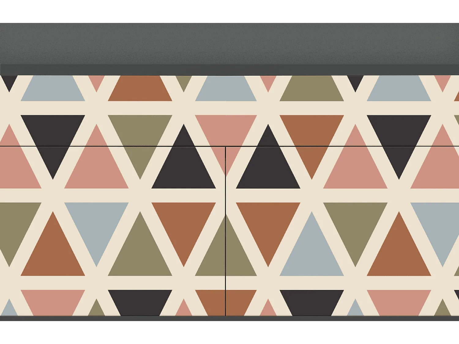 Buffet - 115x85x48 cm - BS4 - Royal Triangles, Anthracite