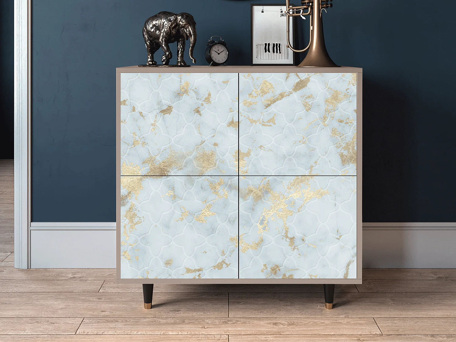 Credenza - 94x96x48 cm - BS3 - Golden Waves, Latte