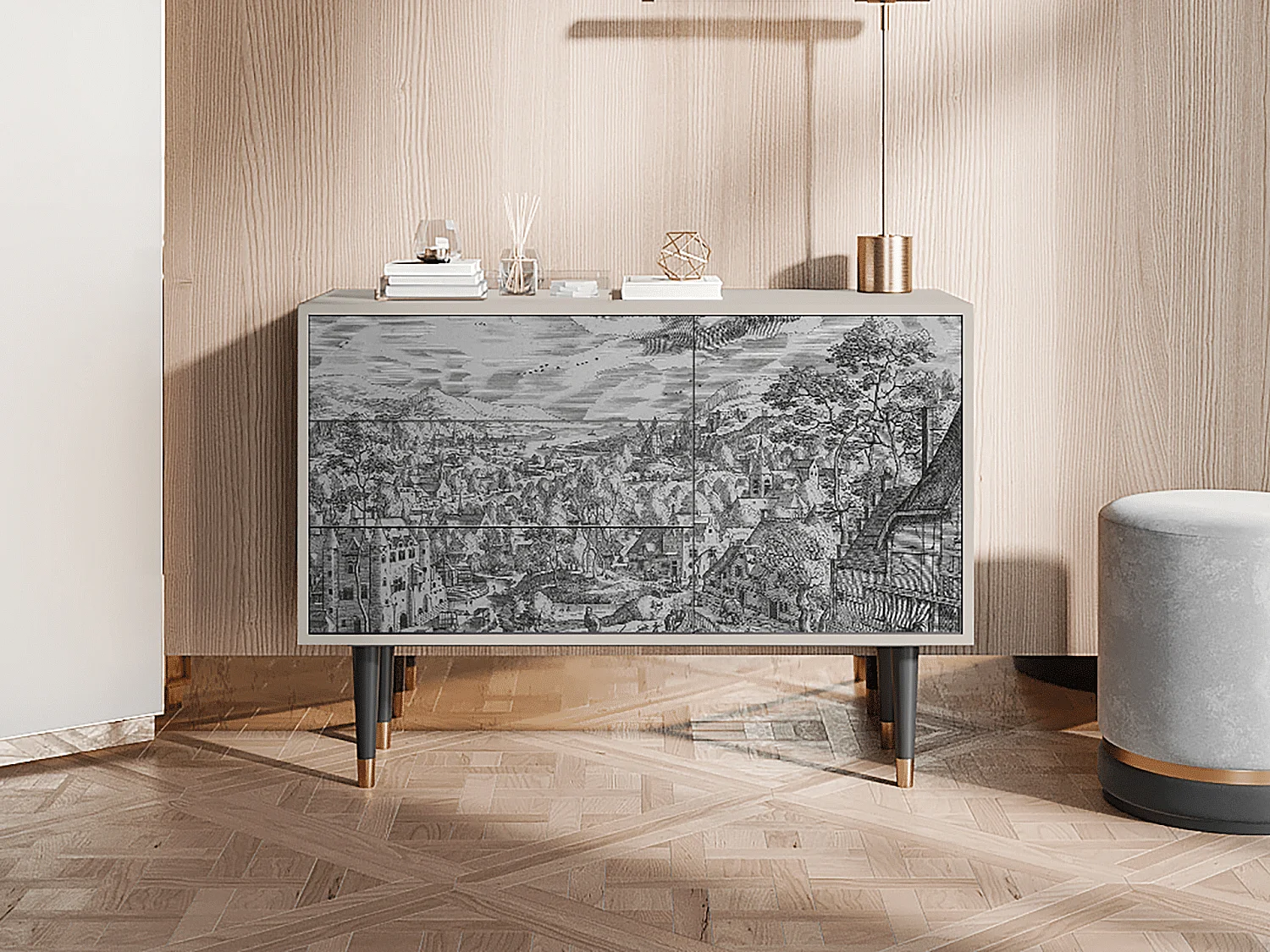 Credenza - 115х84х41 cm - S3 - Bird Dropping, Sabbia