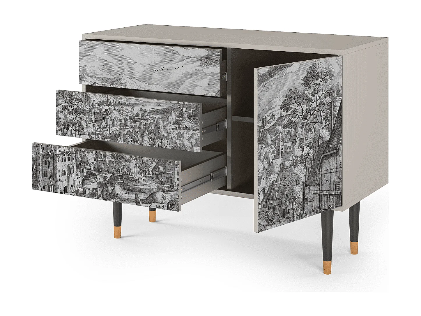 Credenza - 115х84х41 cm - S3 - Bird Dropping, Sabbia