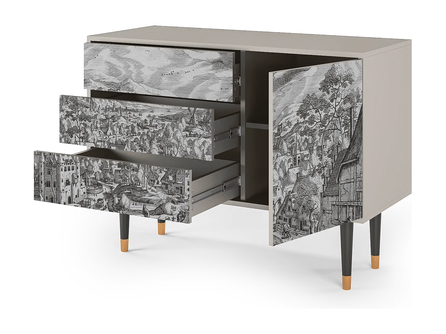 Credenza - 115х84х41 cm - S3 - Bird Dropping, Sabbia