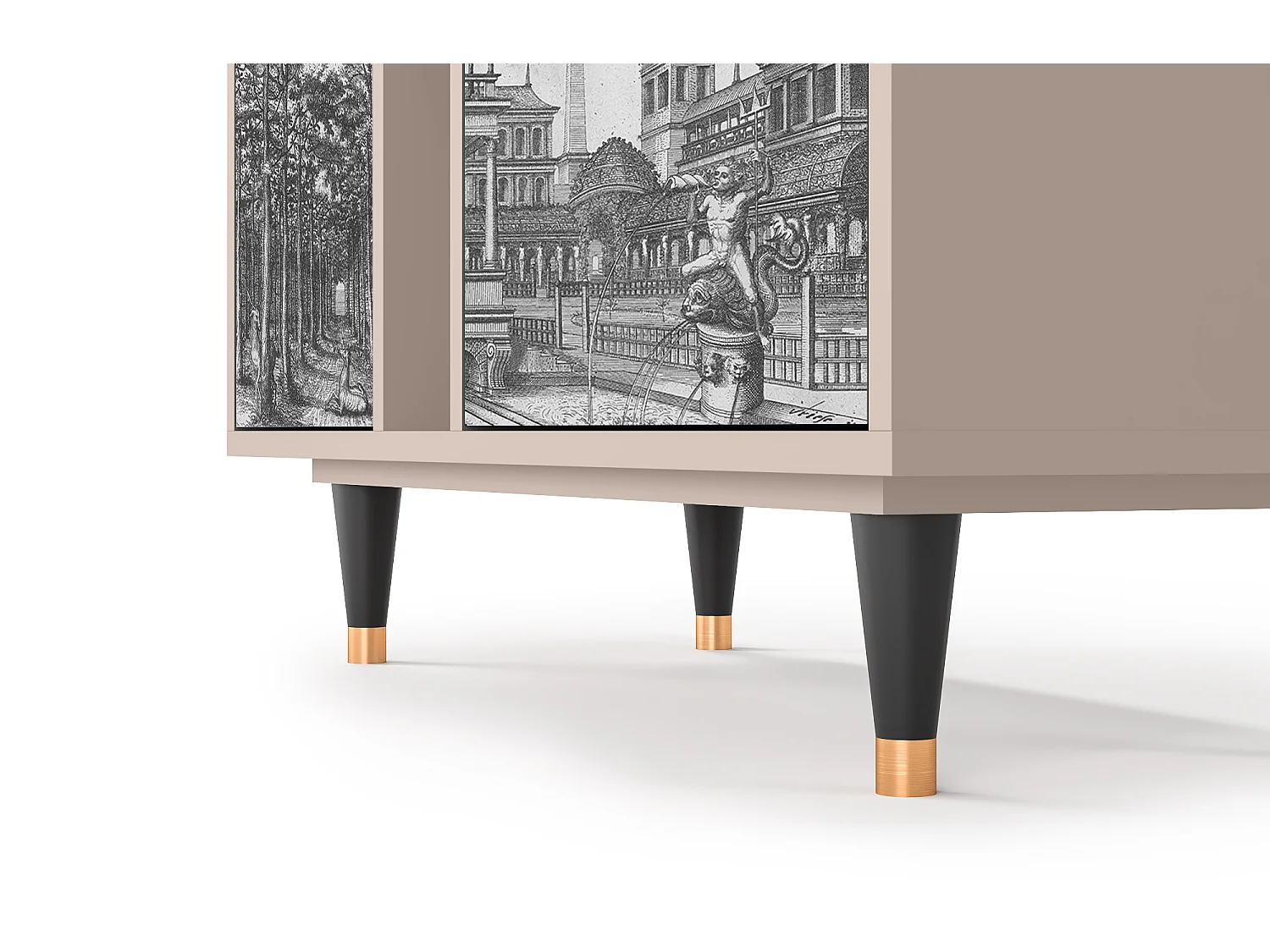 Buffet - 94х96х41 cm - BS5 - View of the Piazza, Latte