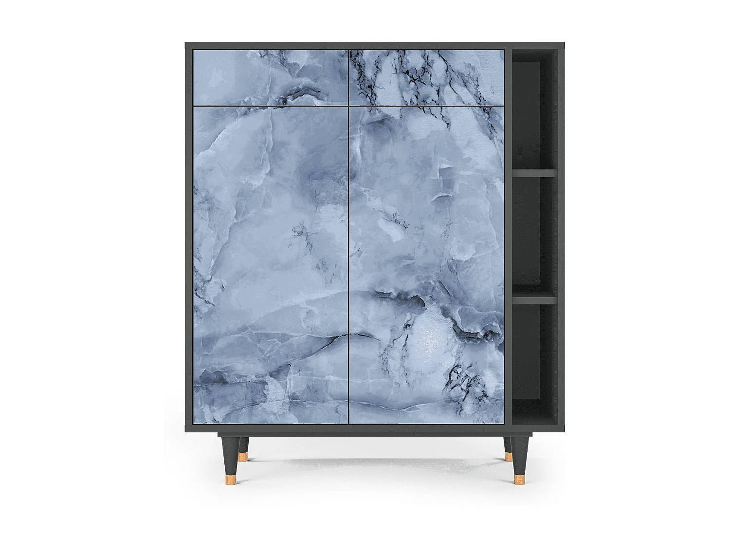 Buffet - 96х110х41 cm - BS6 - Feather Ice, Anthracite