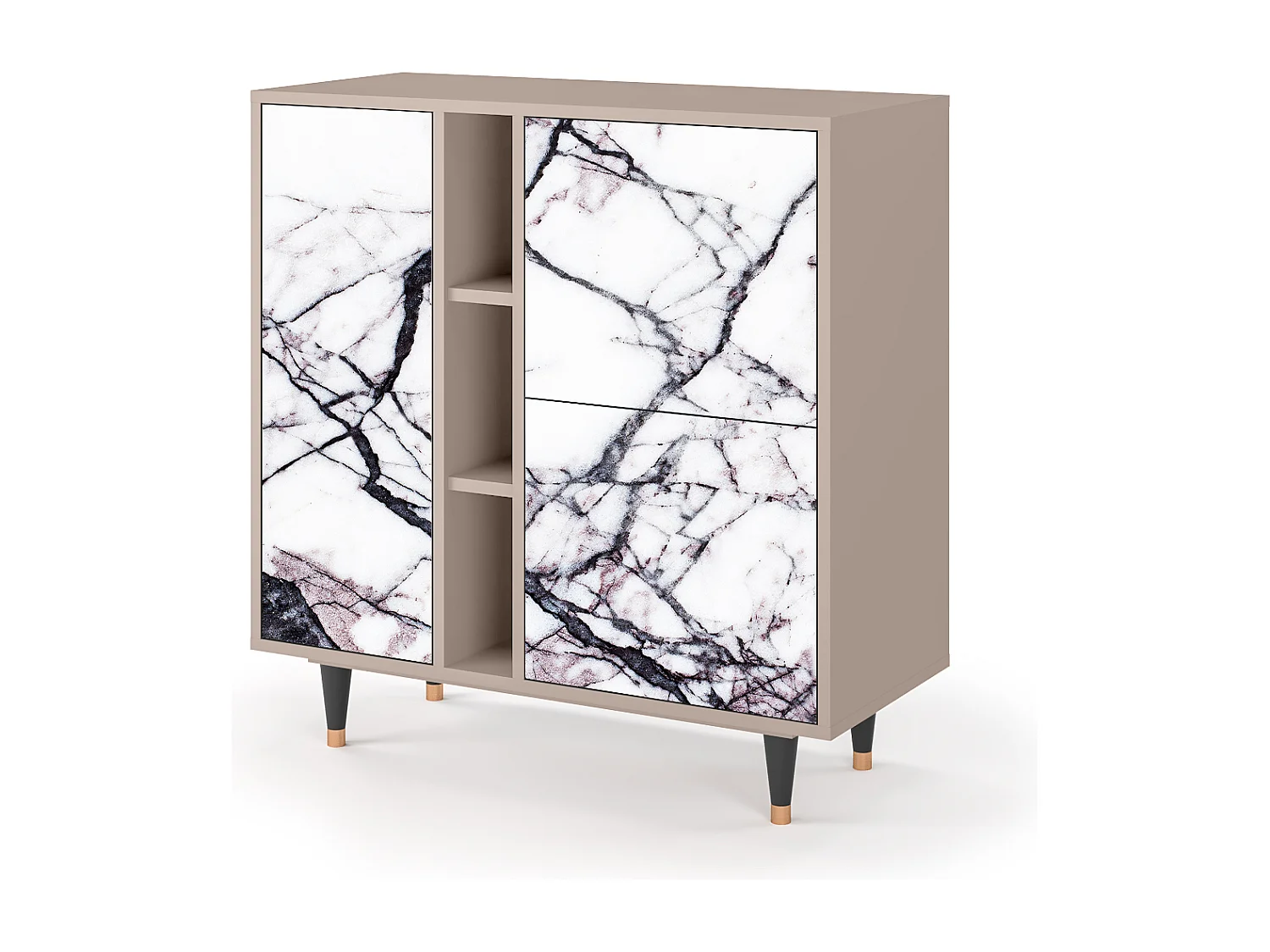 Credenza - 94х96х41 cm - BS5 - Raven Marble, Latte