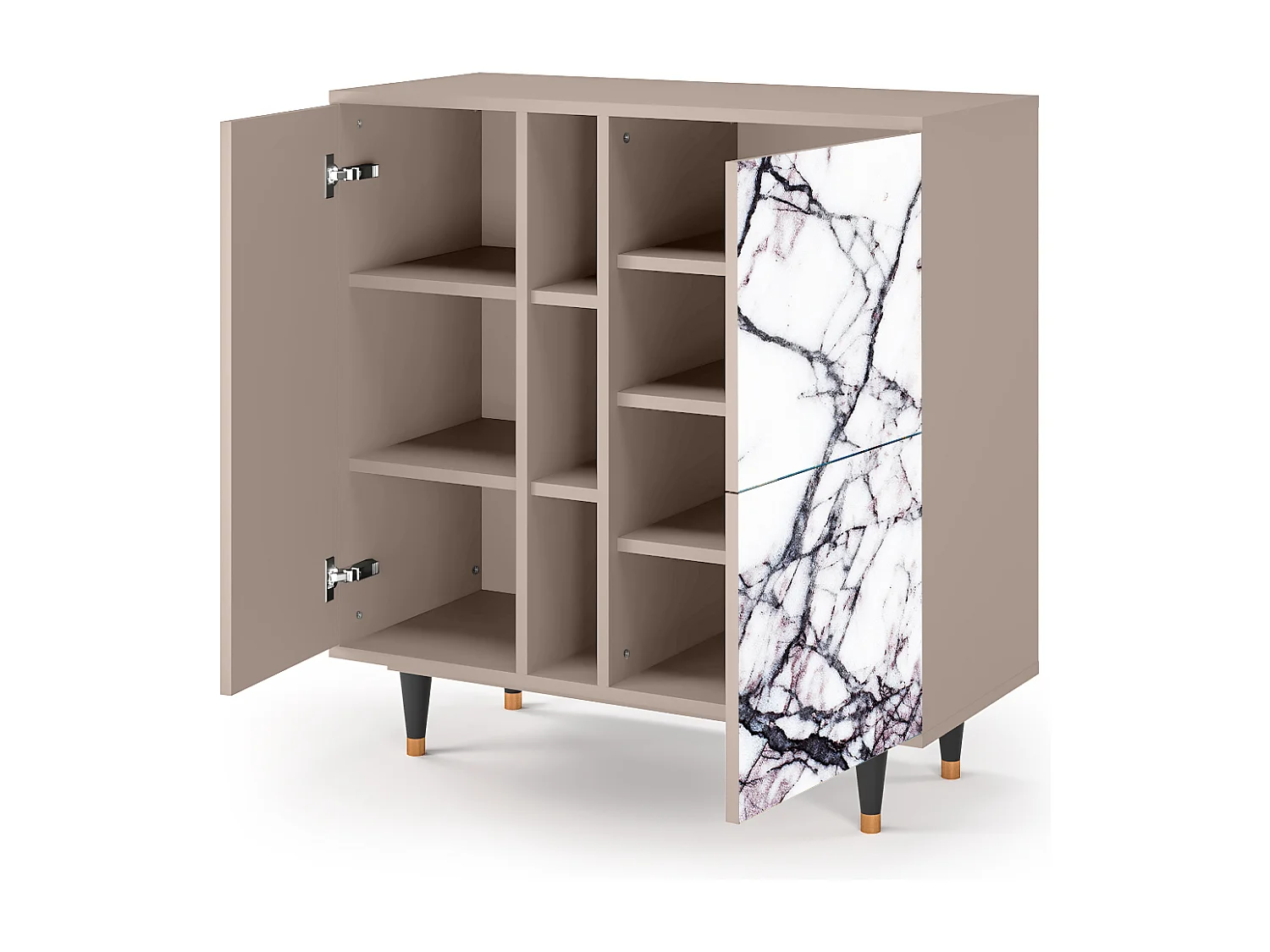 Credenza - 94х96х41 cm - BS5 - Raven Marble, Latte