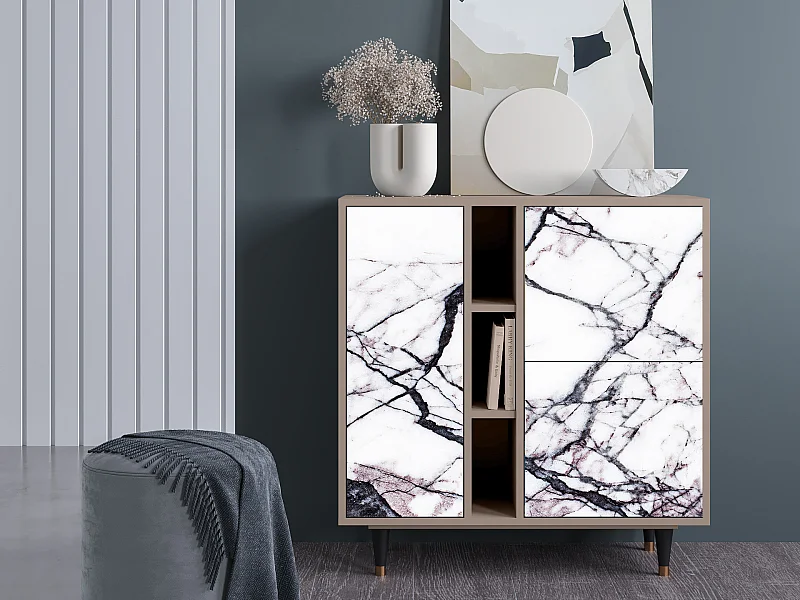 Kredens - 94х96х41 cm - BS5 - Raven Marble, Latte