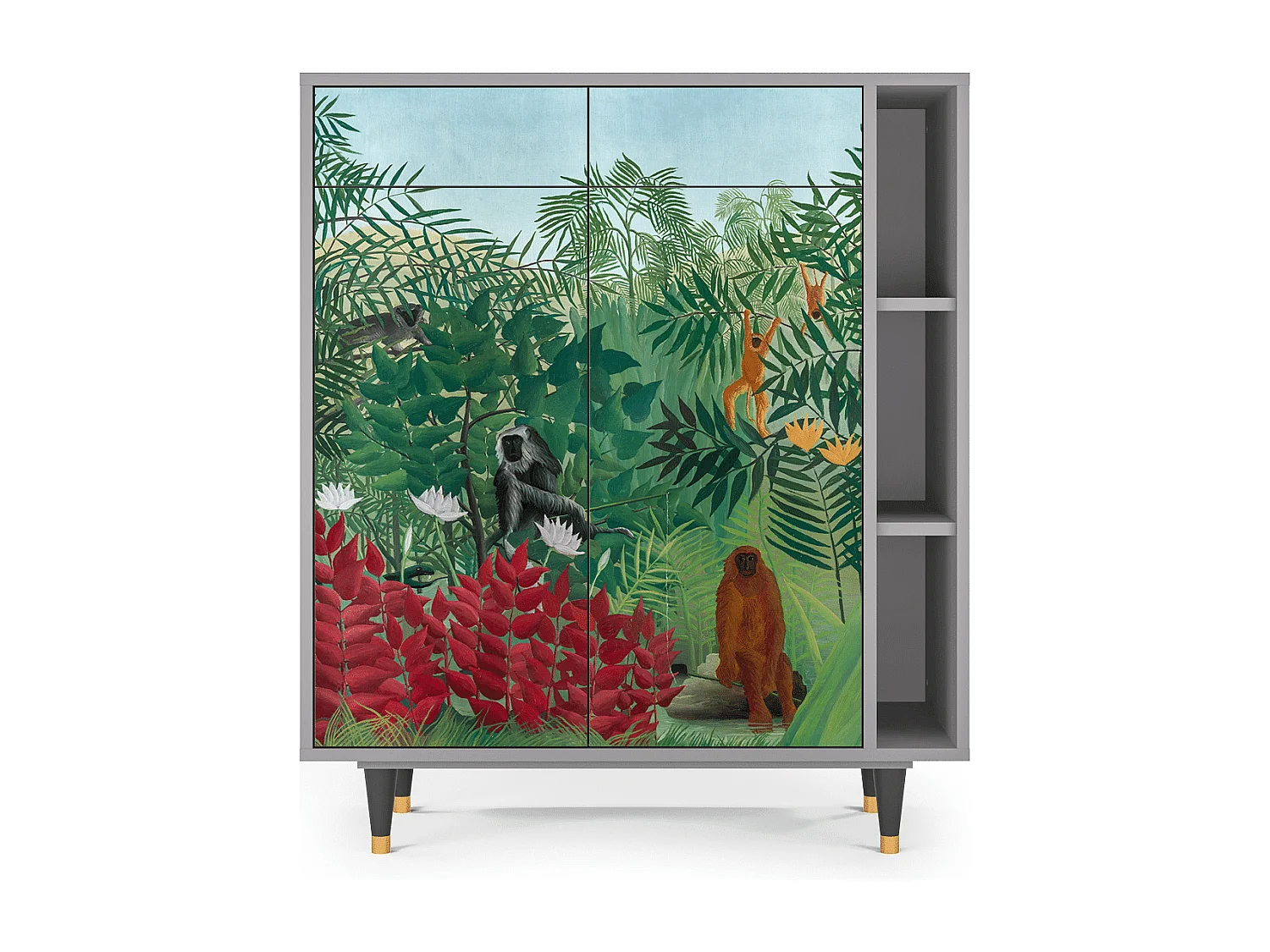 Aparador - 96х110х41 cm - BS6 - Jungles in Paris, Cinza