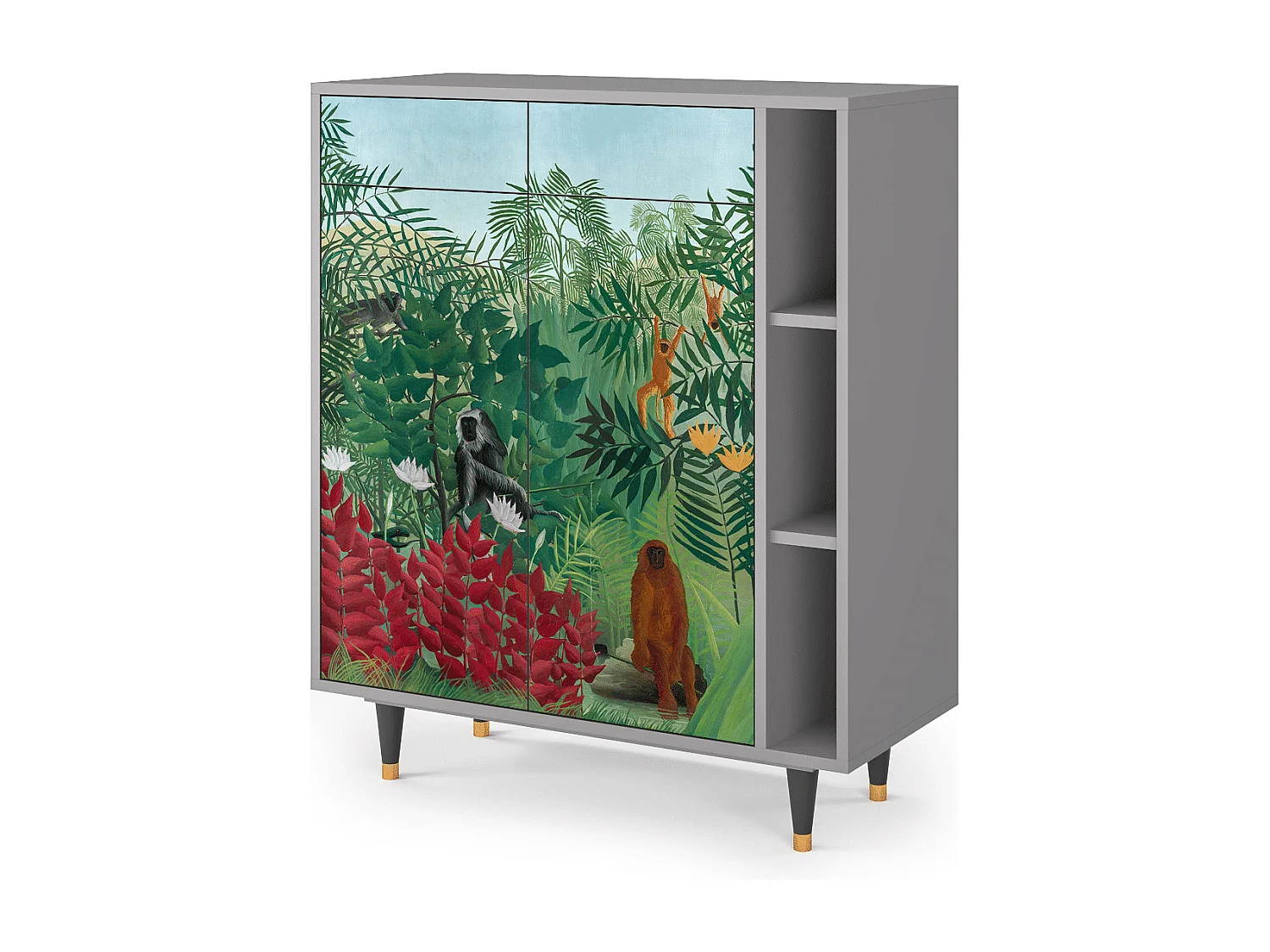 Aparador - 96х110х41 cm - BS6 - Jungles in Paris, Cinza