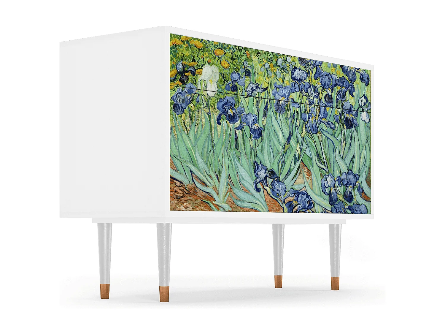 Credenza - 115x85x48 cm - BS4 - Irises , Bianco