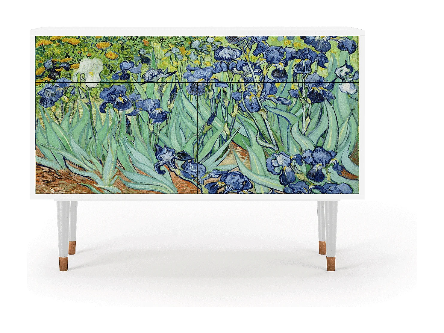Credenza - 115x85x48 cm - BS4 - Irises , Bianco