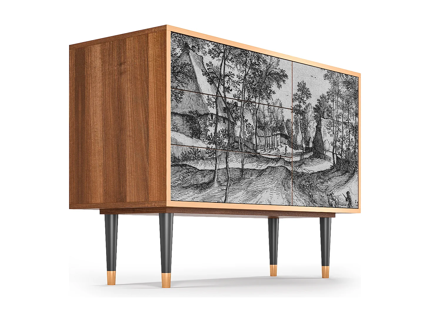 Buffet - 115х84х41 cm - S3 - Village Road, Noyer