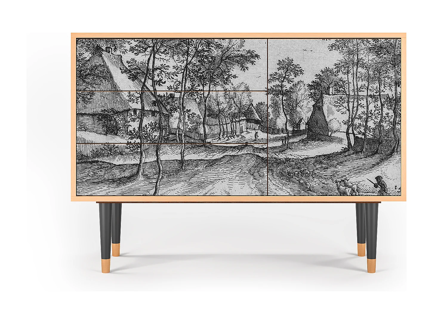 Buffet - 115х84х41 cm - S3 - Village Road, Noyer