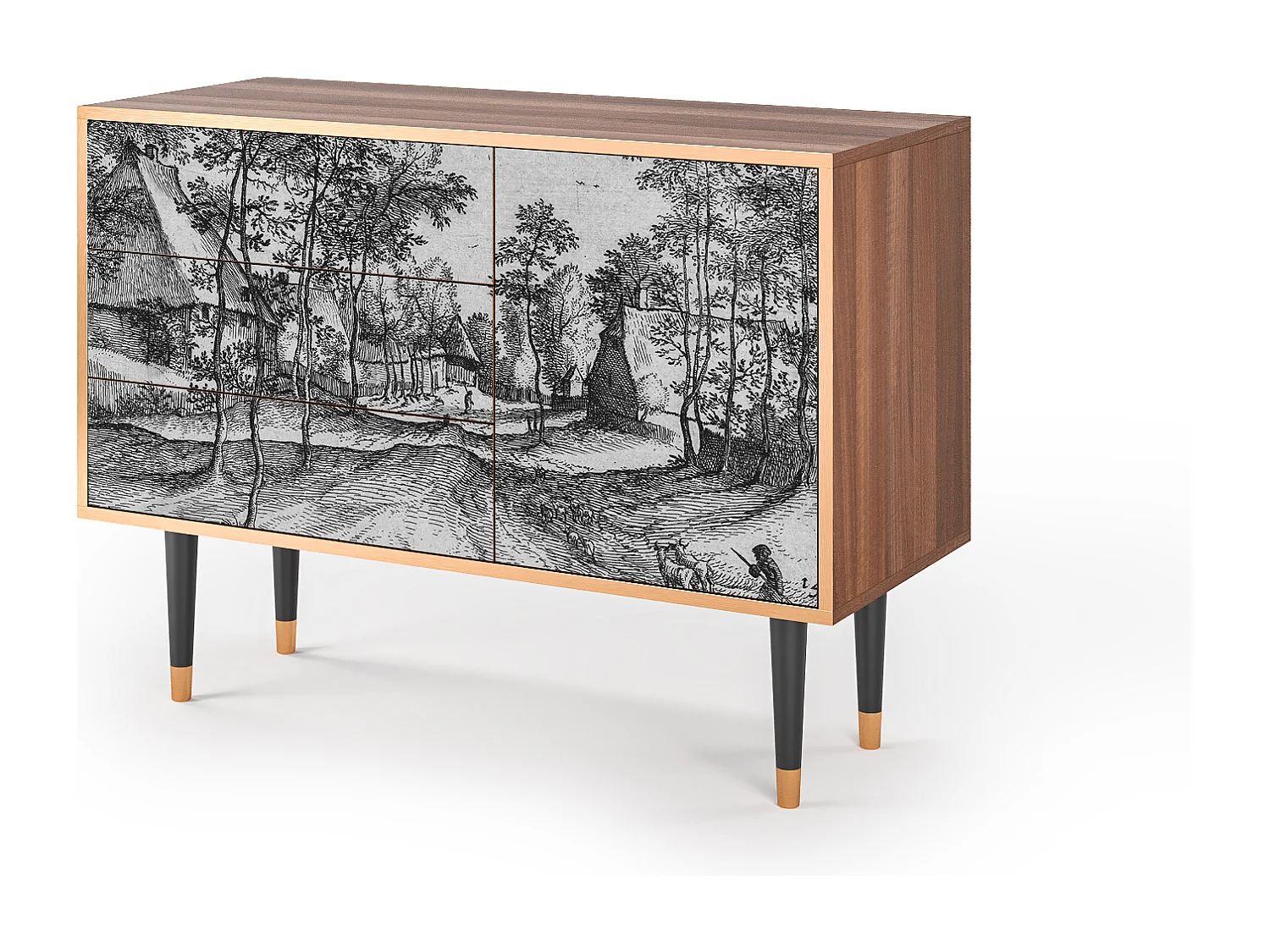 Buffet - 115х84х41 cm - S3 - Village Road, Noyer