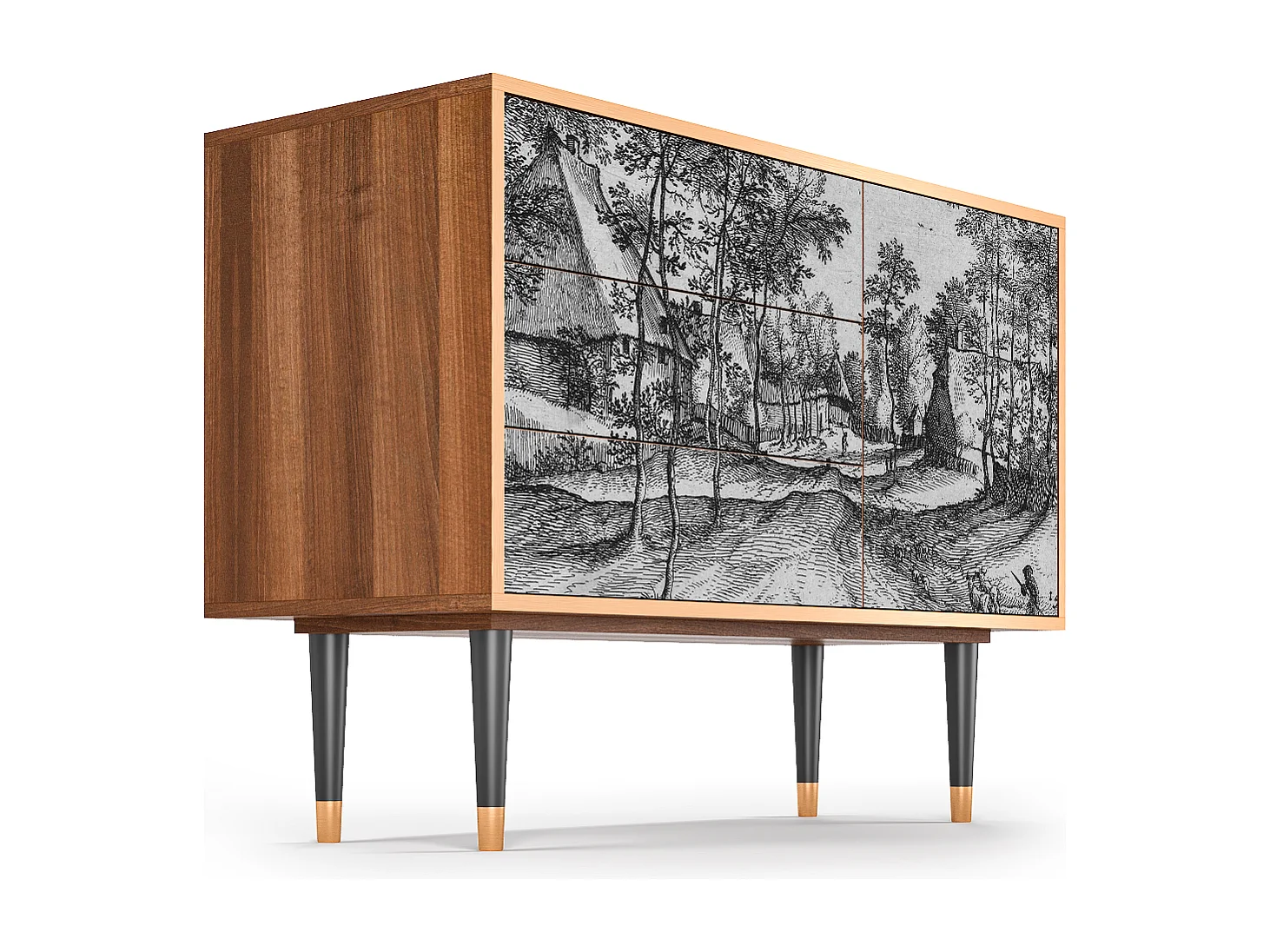 Buffet - 115х84х41 cm - S3 - Village Road, Noyer