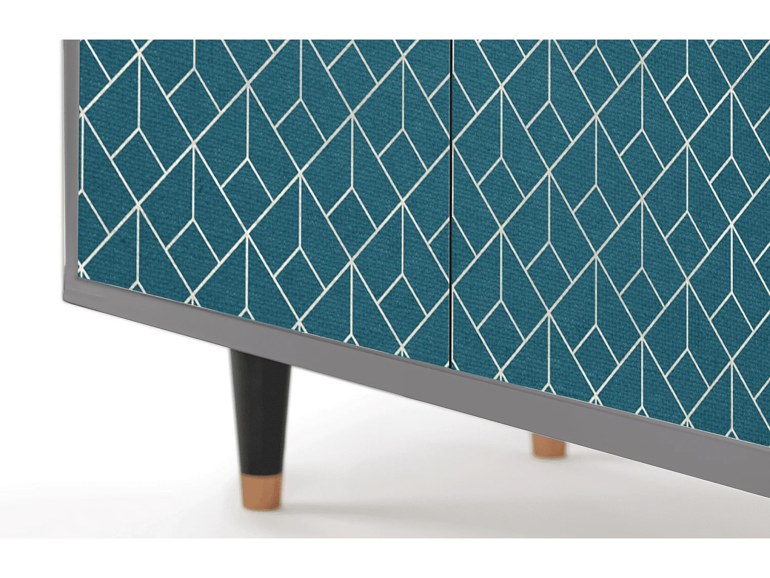 Buffet - 94x96x48 cm - BS3 - Turquoise Geometry, Gris