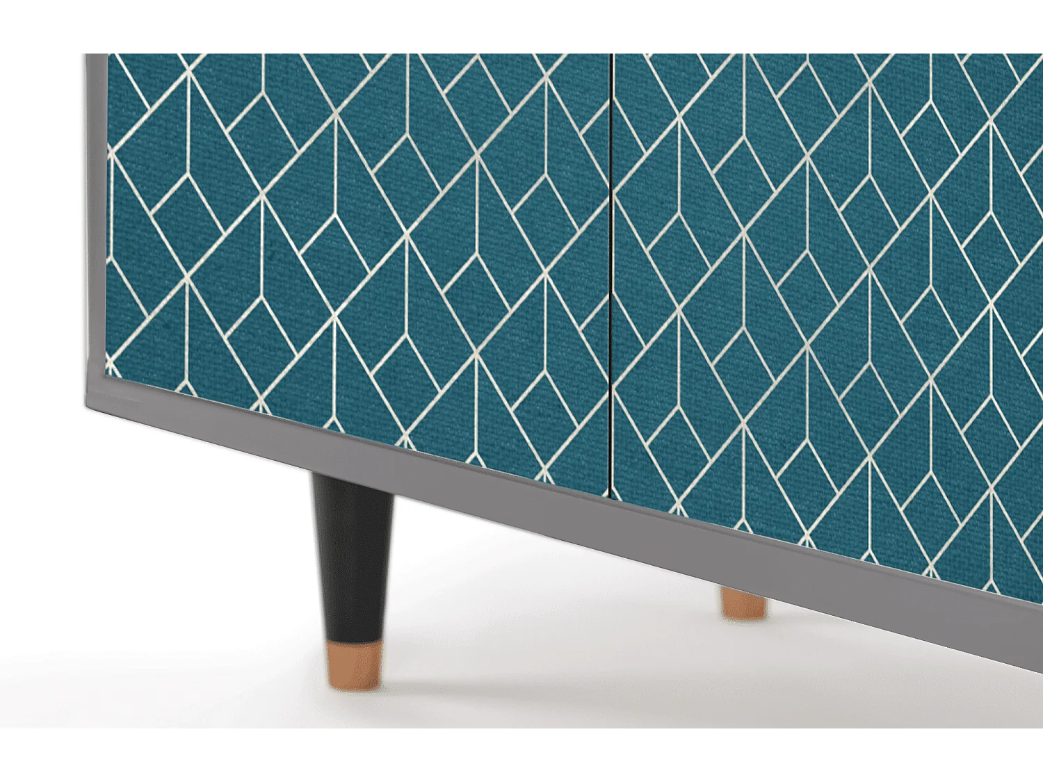 Buffet - 94x96x48 cm - BS3 - Turquoise Geometry, Gris