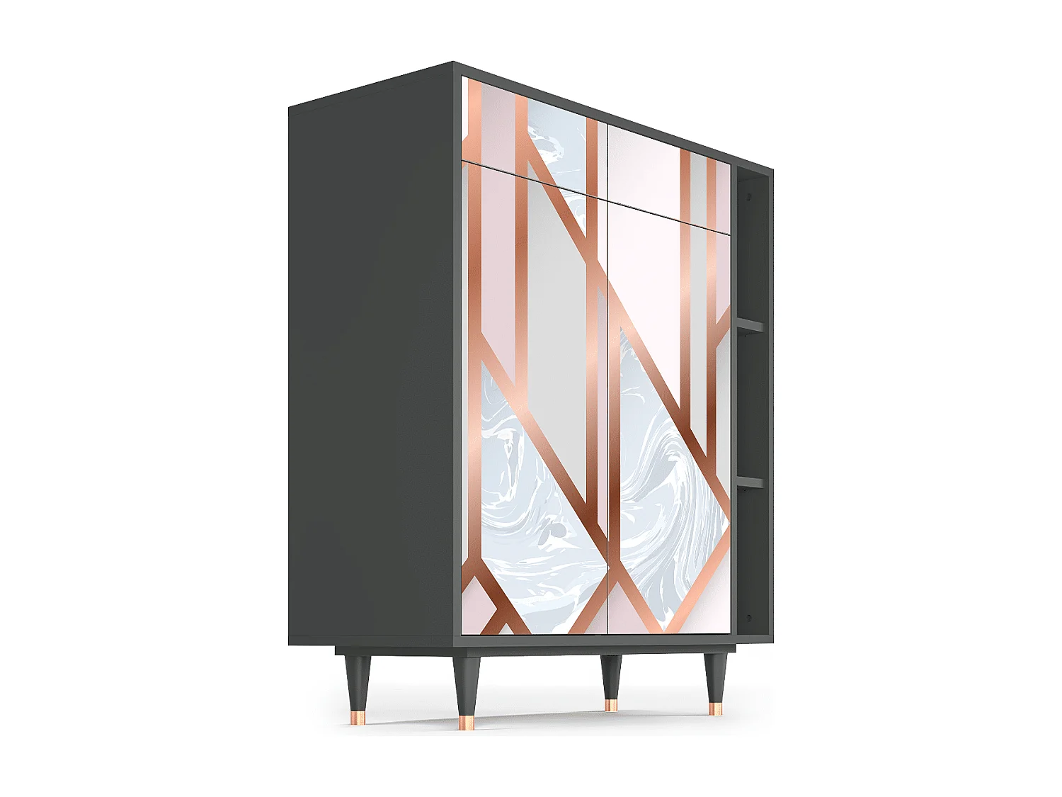 Dressoir - 96х110х41 cm - BS6 - Champagne Story, Antraciet