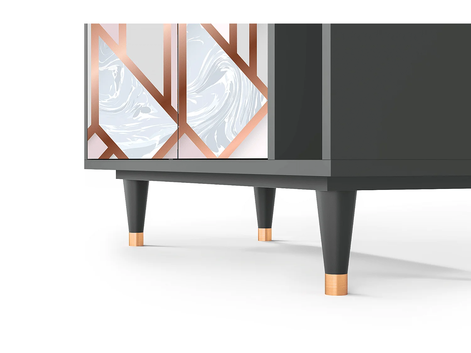 Kredens - 96х110х41 cm - BS6 - Champagne Story, Antracyt