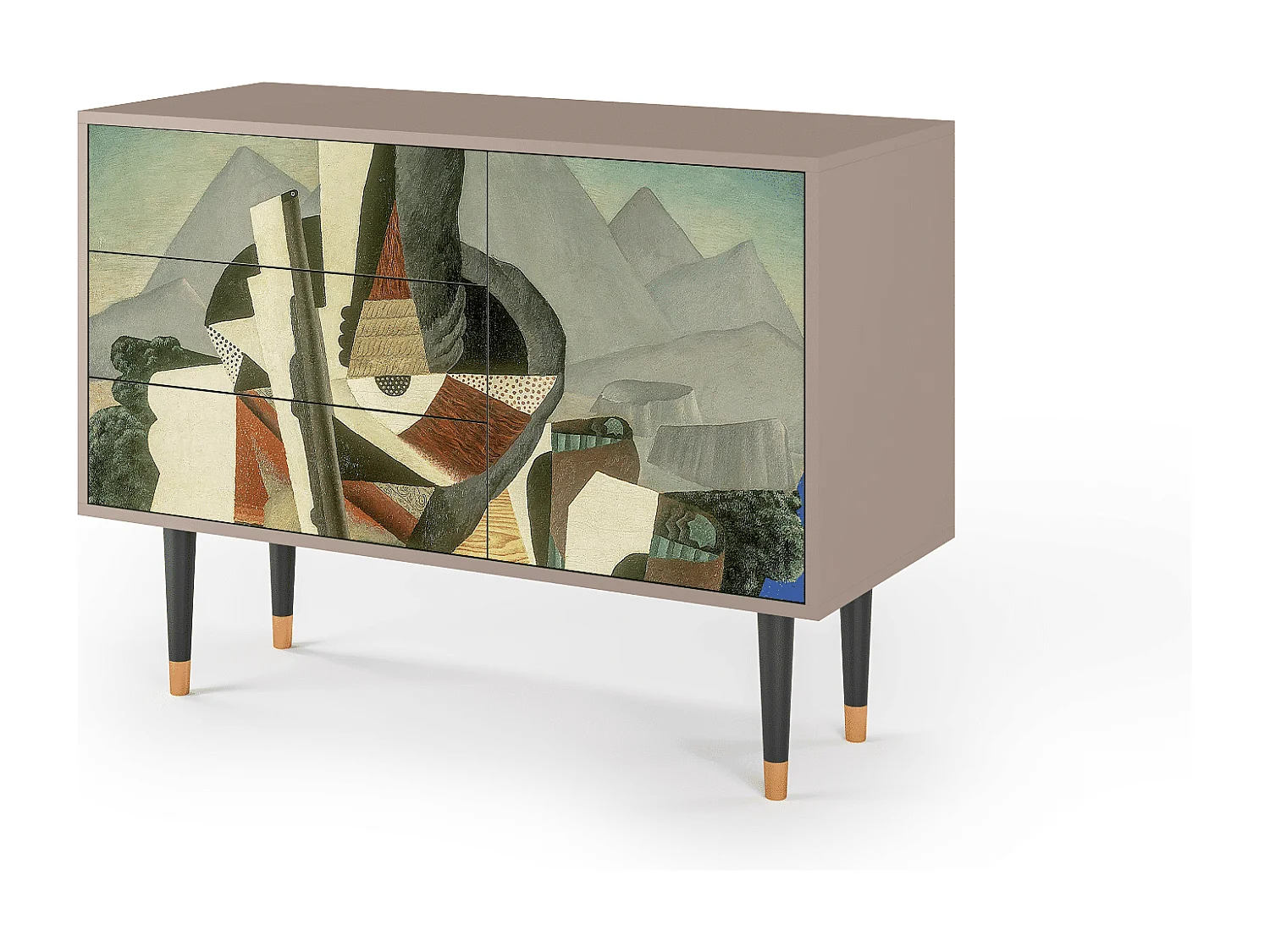 Credenza - 115х84х41 cm - S3 - The Cubist Paintings , Latte