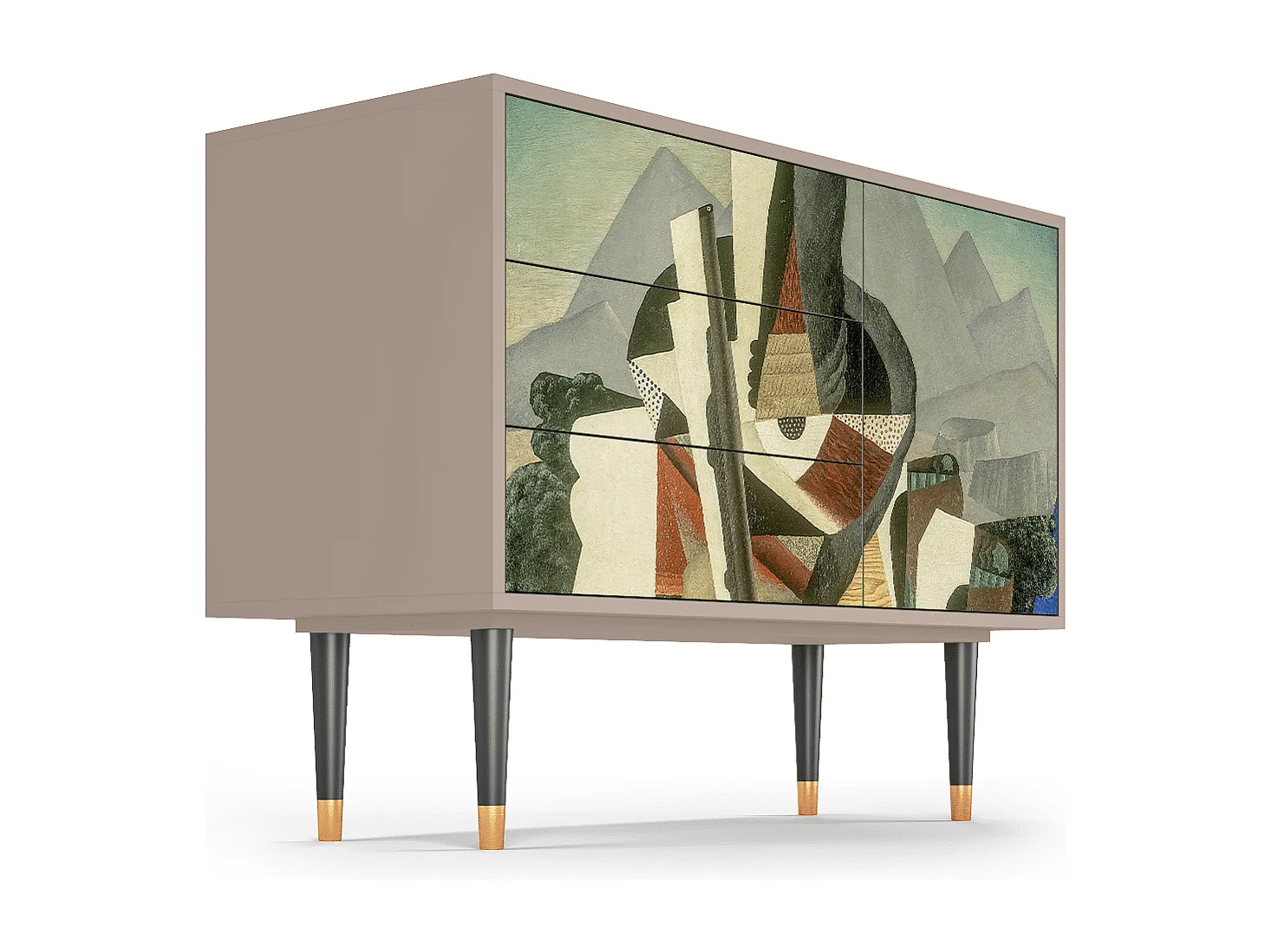 Credenza - 115х84х41 cm - S3 - The Cubist Paintings , Latte
