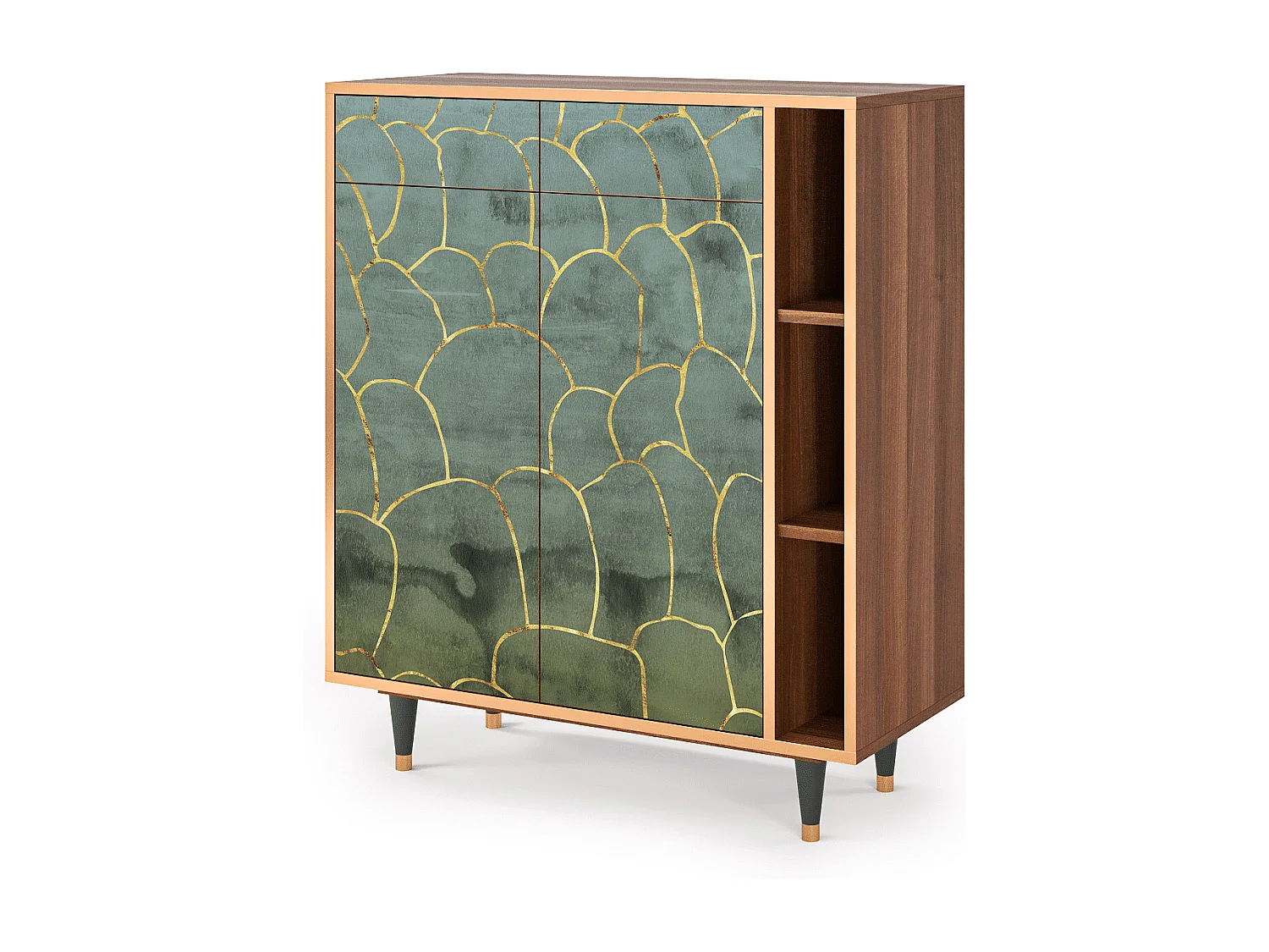 Buffet - 96х110х41 cm - BS6 - Magnificent Water Lily, Noyer