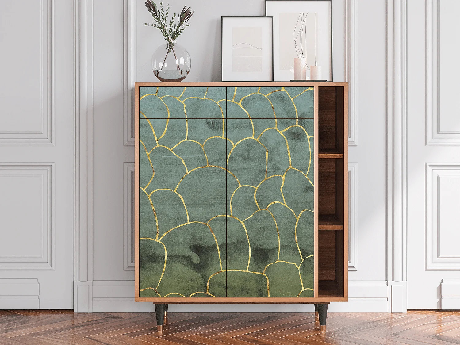 Aparador - 96х110х41 cm - BS6 - Magnificent Water Lily, Nogal