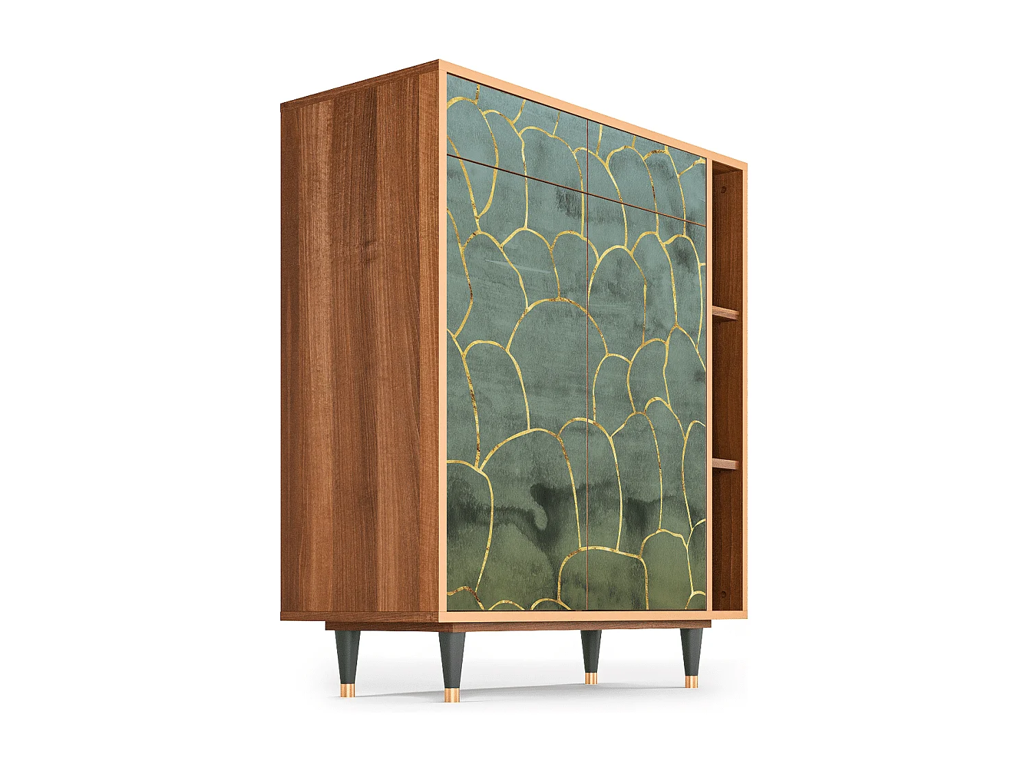 Buffet - 96х110х41 cm - BS6 - Magnificent Water Lily, Noyer