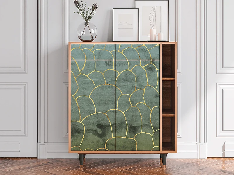 Aparador - 96х110х41 cm - BS6 - Magnificent Water Lily, Nogal