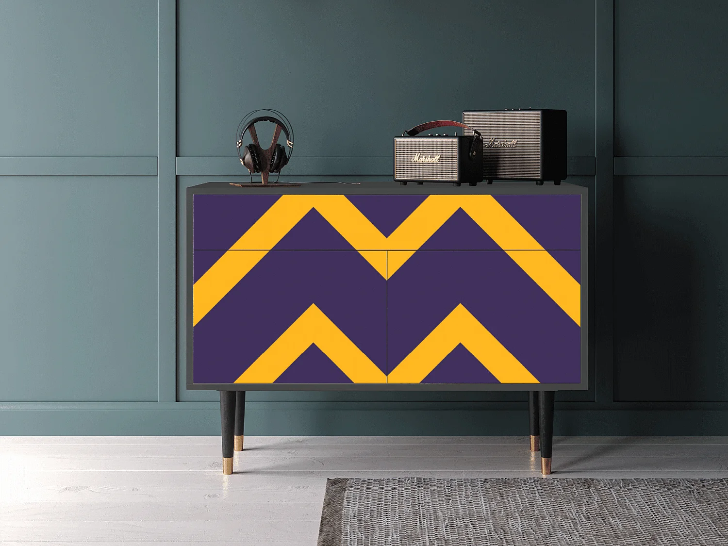 Aparador - 115x85x48 cm - BS4 - The Brightest Way, Antracita