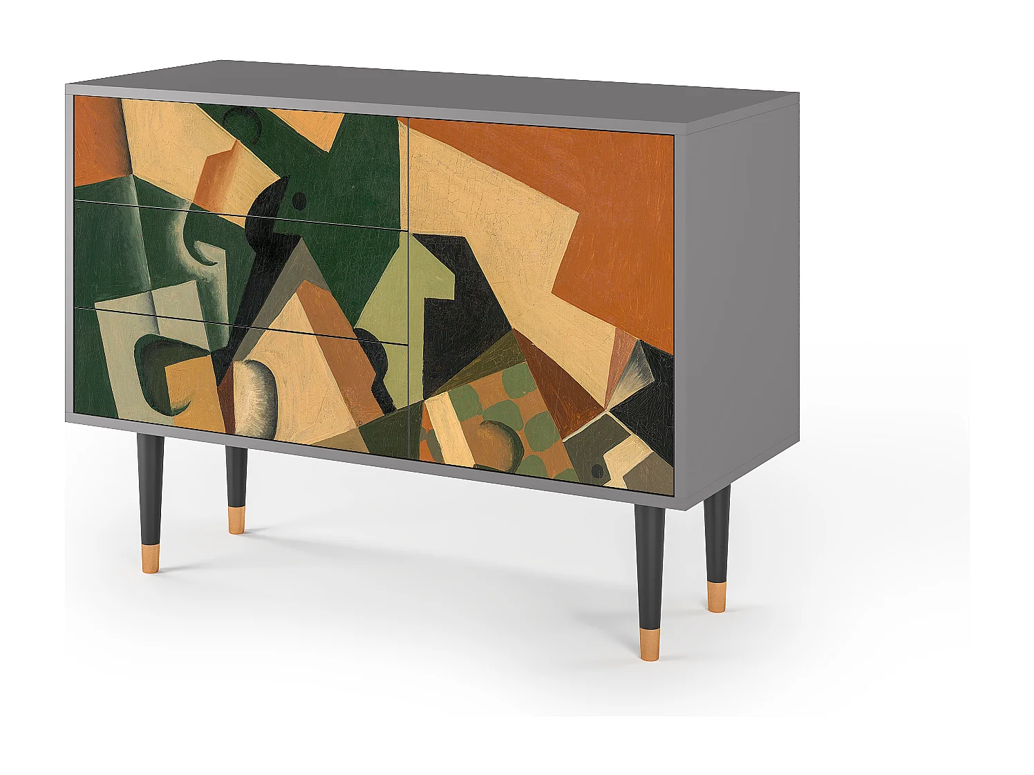 Buffet - 115х84х41 cm - S3 - Glass and Checkerboard, Gris