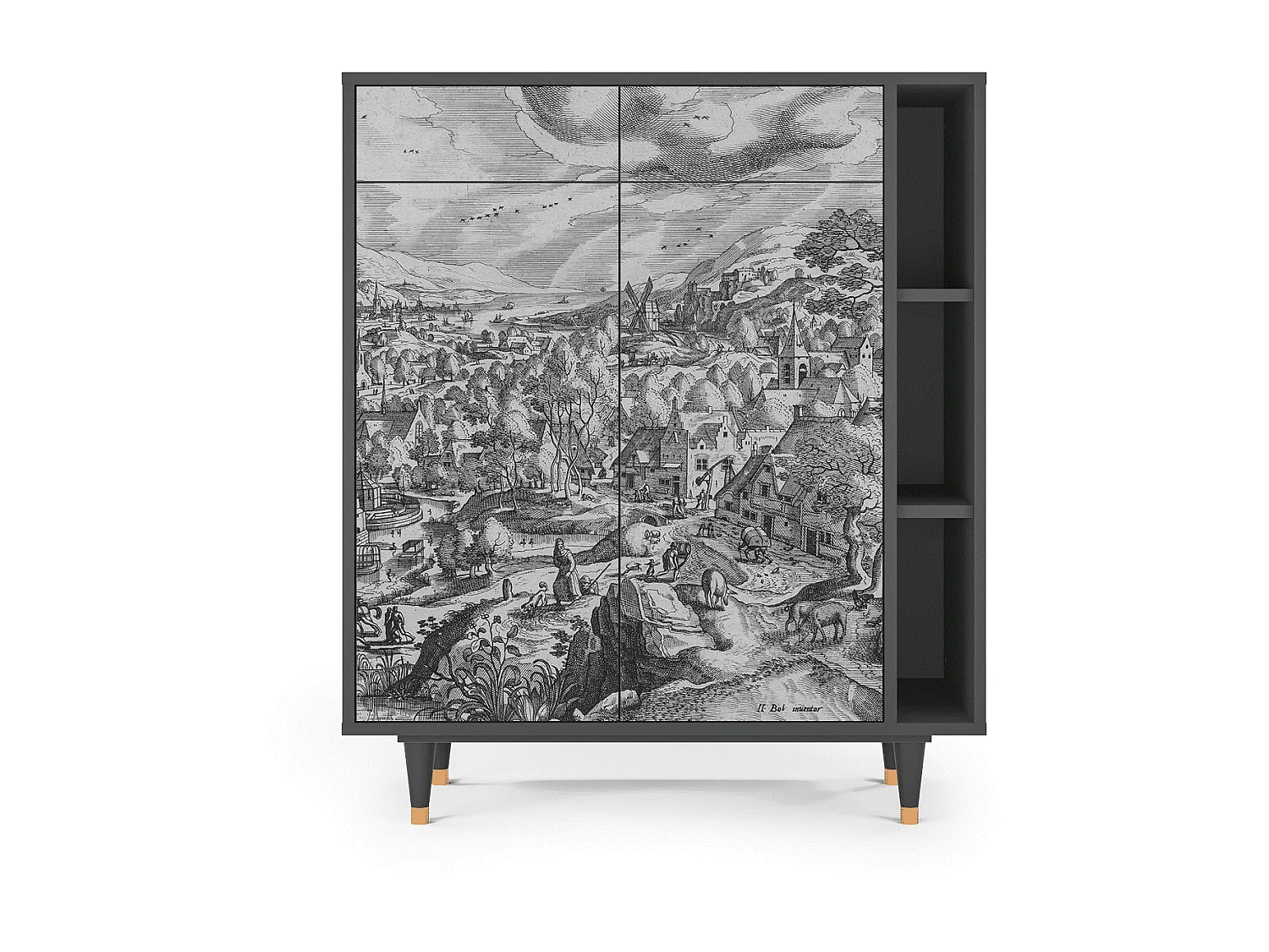 Buffet - 96х110х41 cm - BS6 - Bird Dropping, Anthracite
