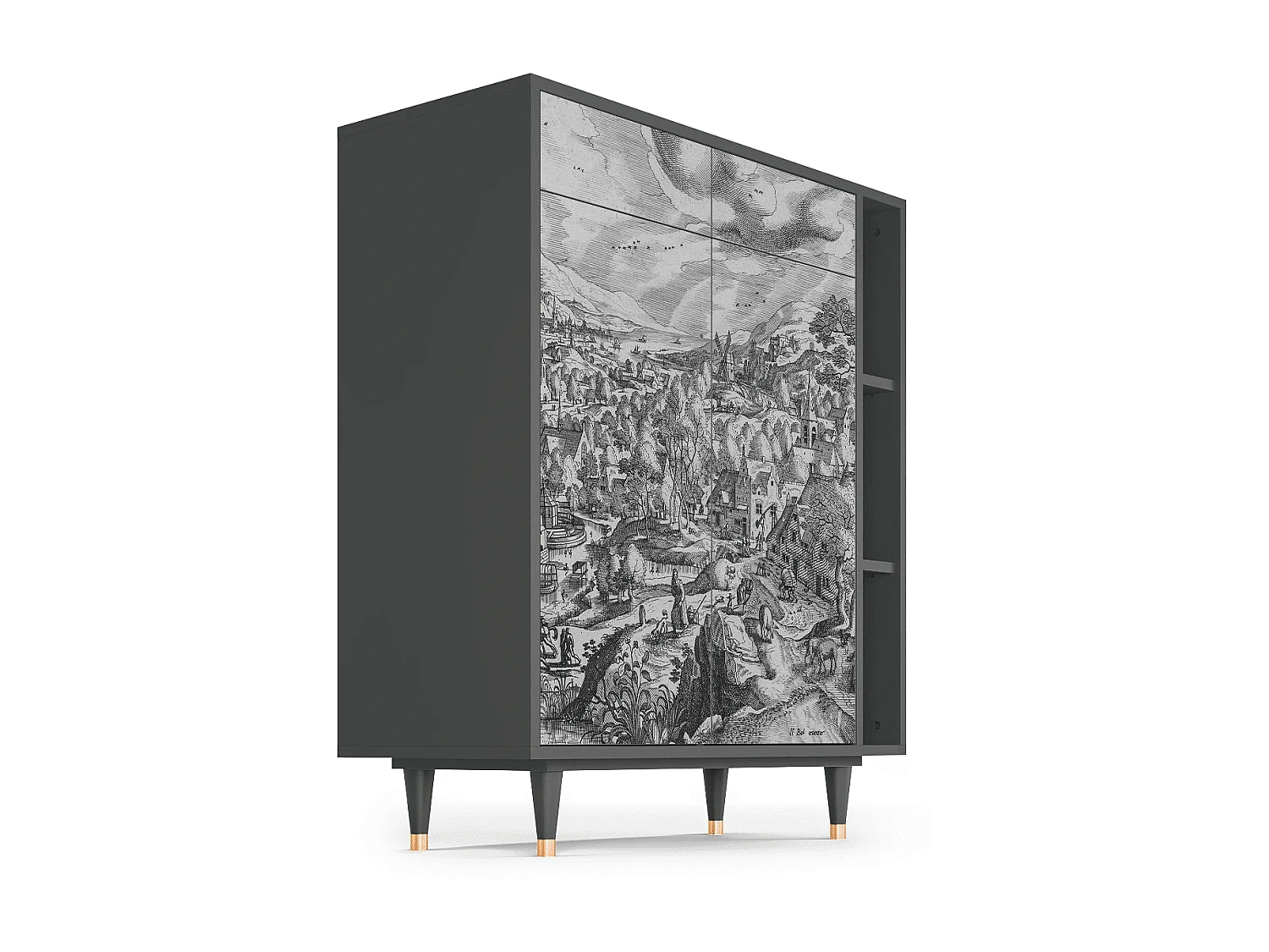 Buffet - 96х110х41 cm - BS6 - Bird Dropping, Anthracite