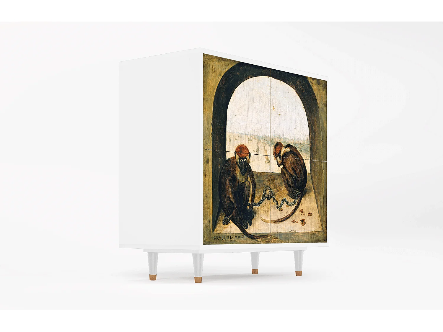 Buffet - 94x96x48 cm - BS3 - Two Monkeys, Blanc