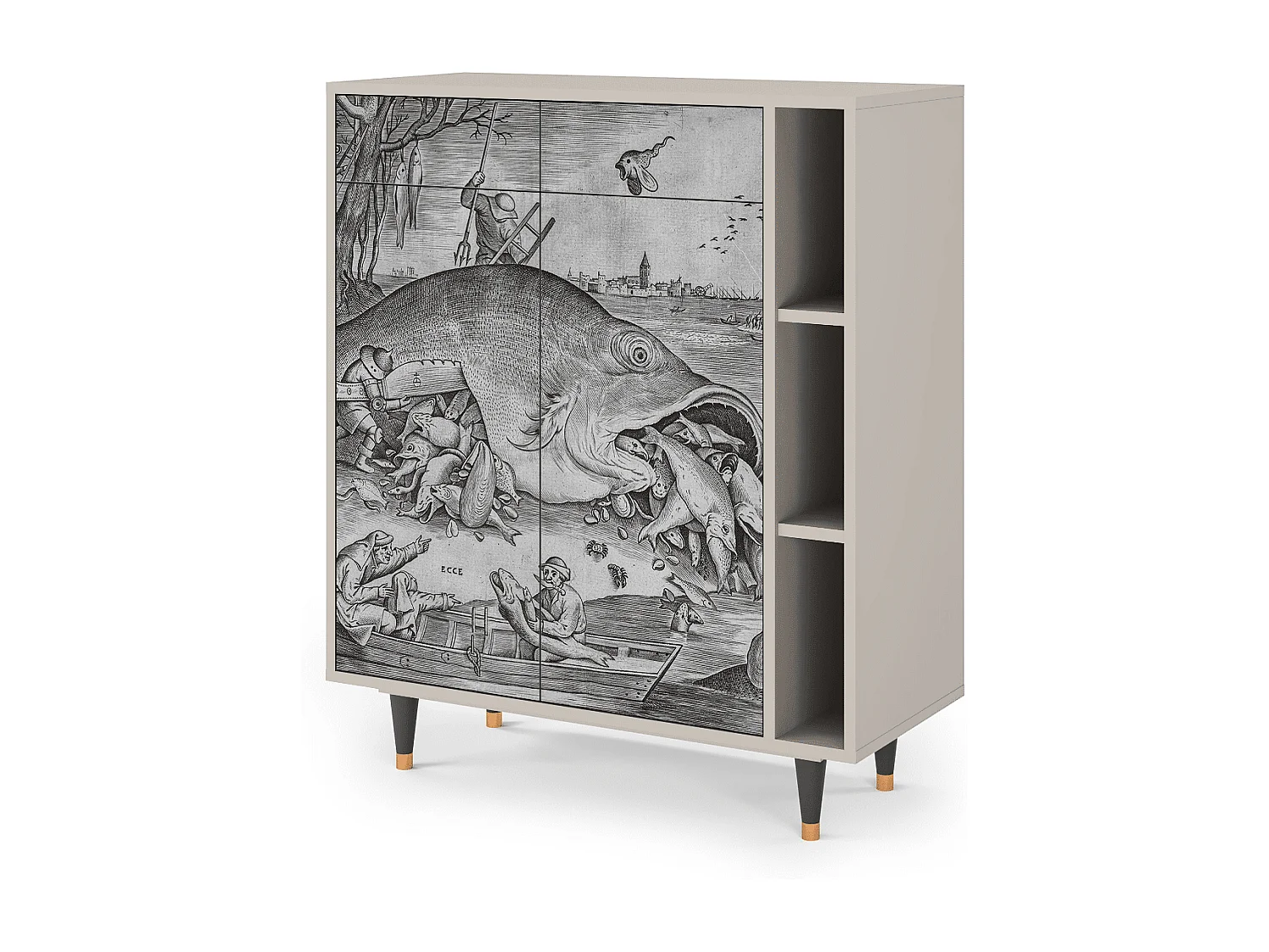 Credenza - 96х110х41 cm - BS6 - Big Fish Eat Little, Sabbia