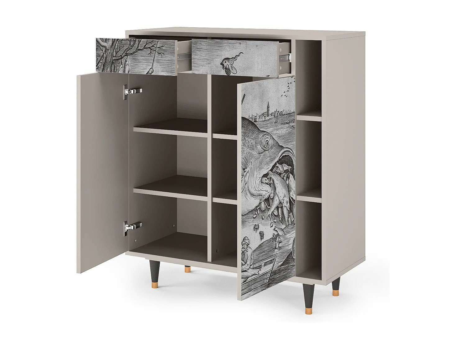 Credenza - 96х110х41 cm - BS6 - Big Fish Eat Little, Sabbia