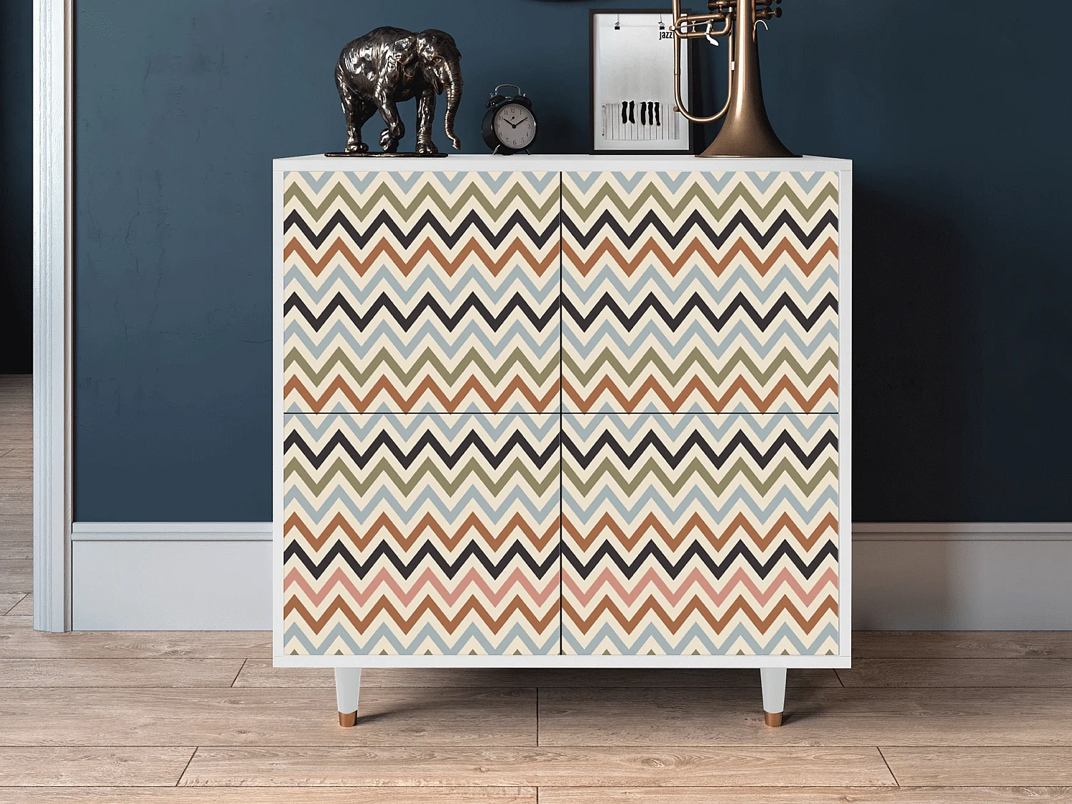 Credenza - 94x96x48 cm - BS3 - Bright Ripple, Bianco