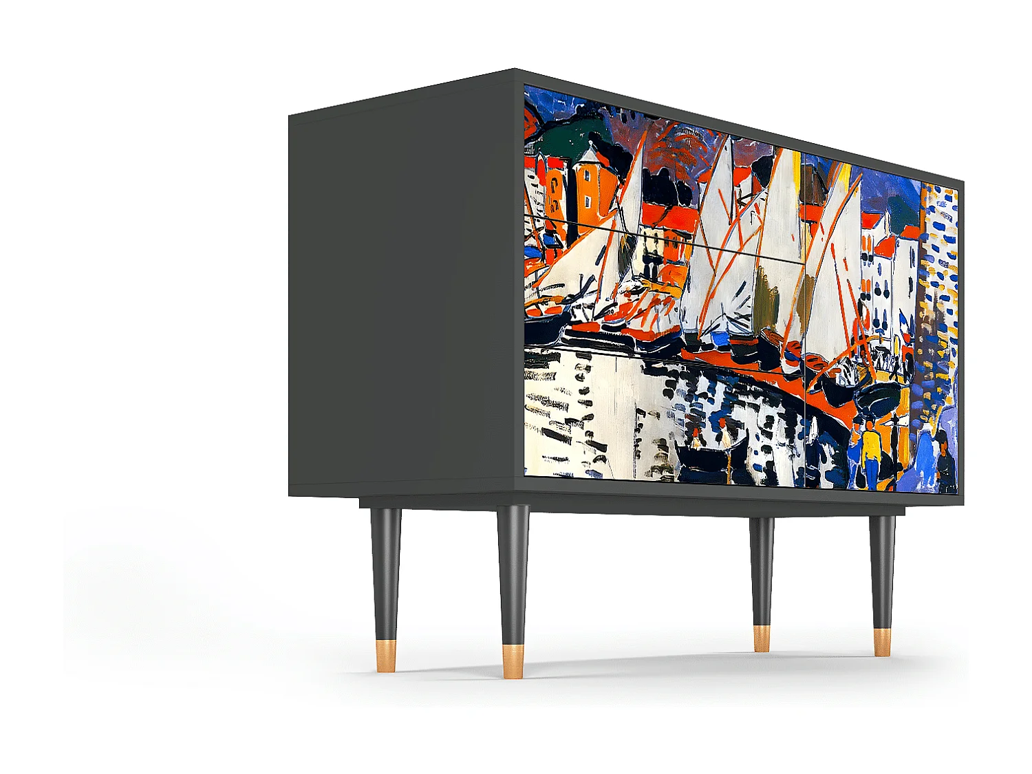 Aparador - 115х84х41 cm - S3 - The Port of Collioure , Antracite