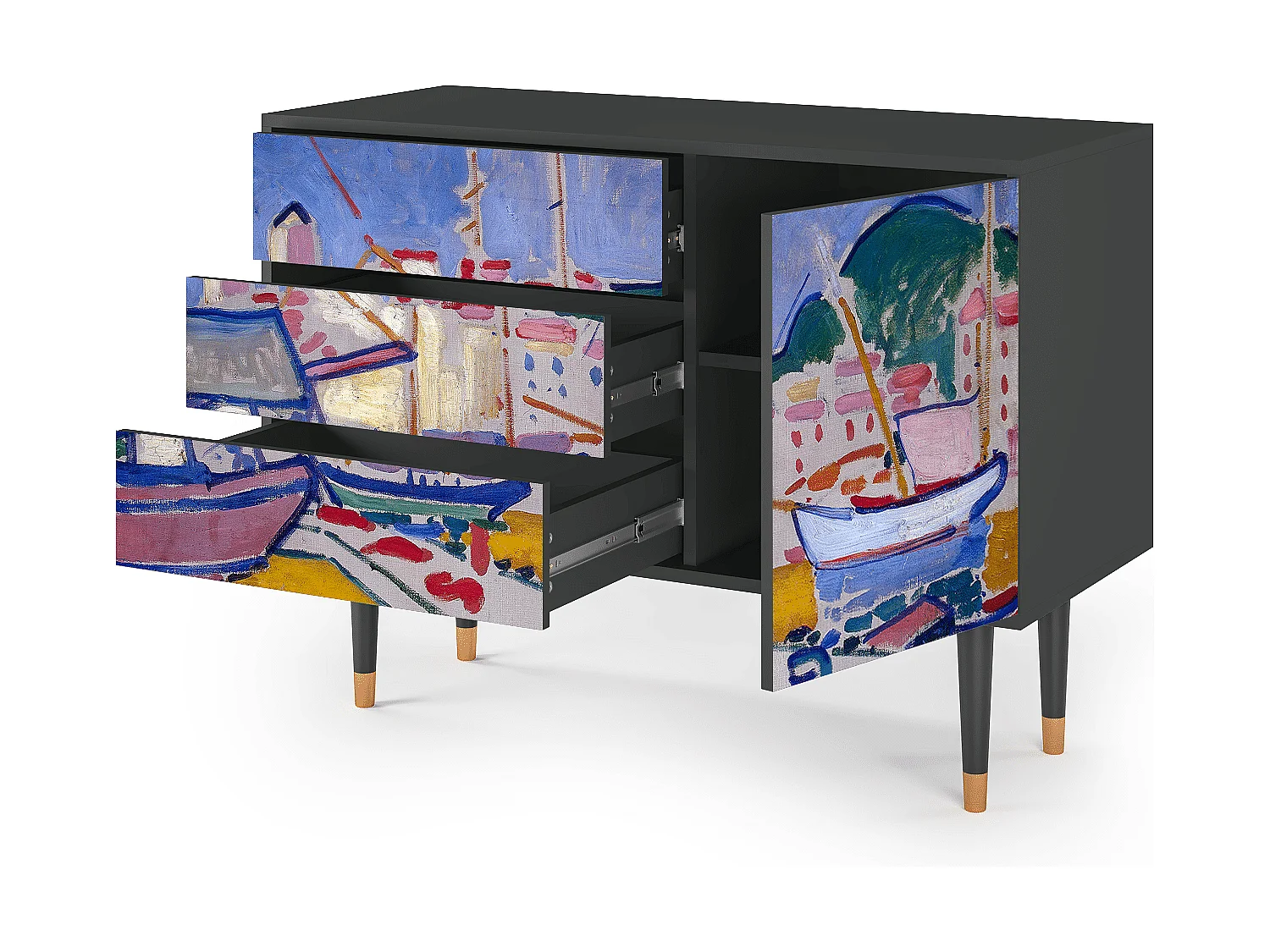 Credenza - 115х84х41 cm - S3 - The Port of Collioure , Antracite