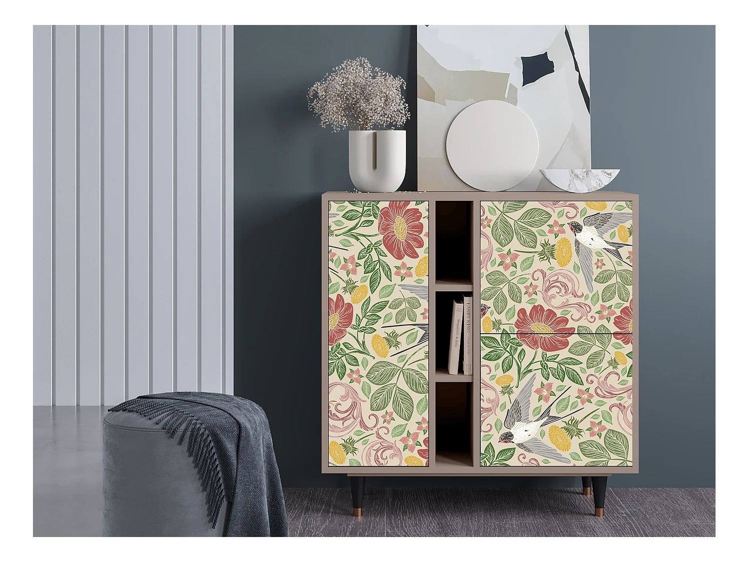 Sideboard - 94х96х41 cm - BS5 - Spring Swallow, Latte