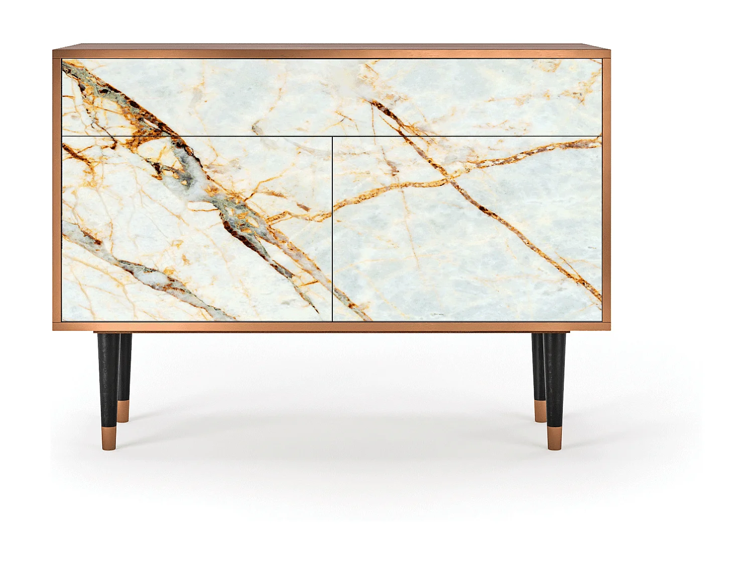 Buffet - 115x85x48 cm - BS4 - Sabley Marble, Noyer
