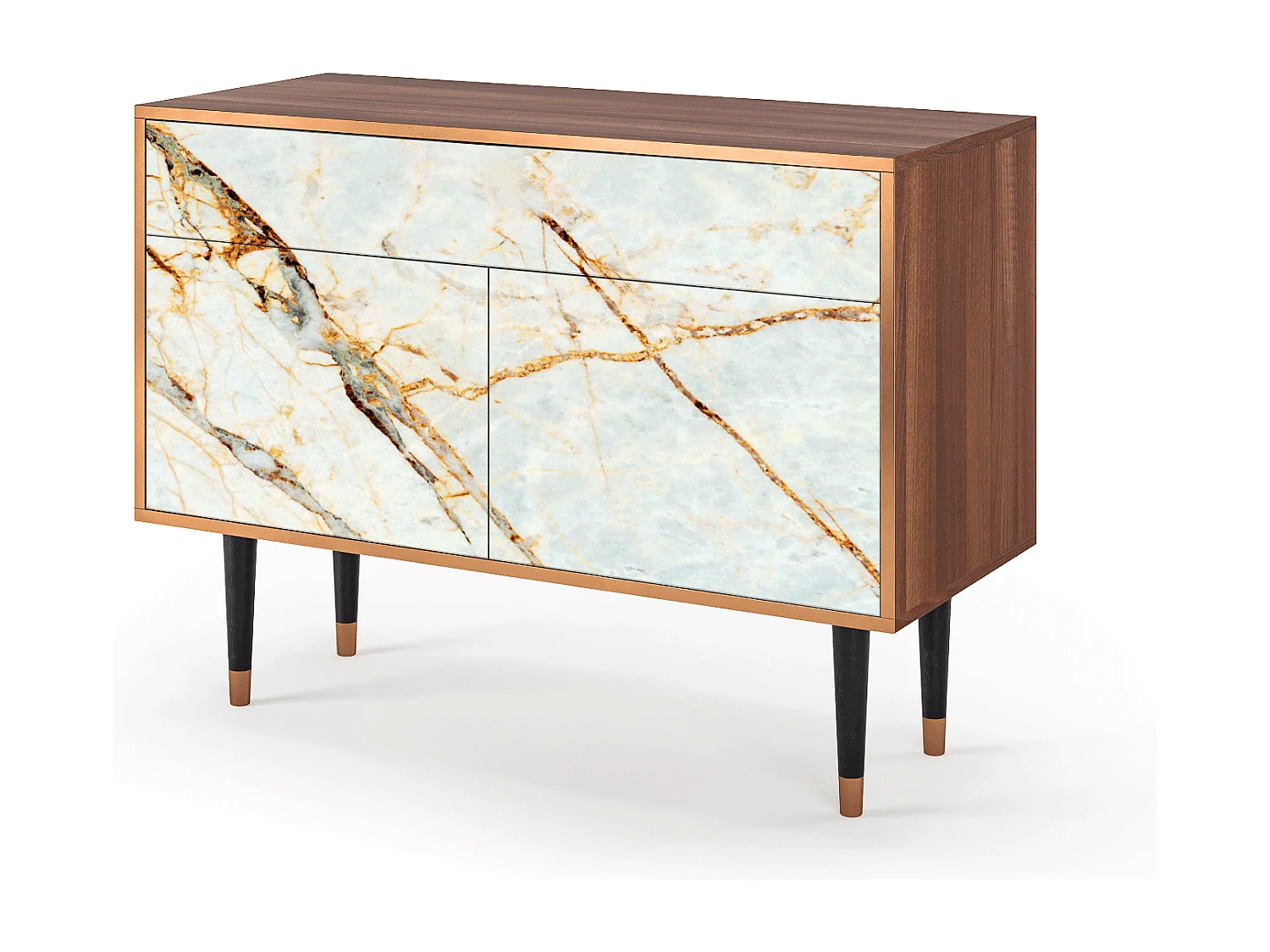 Buffet - 115x85x48 cm - BS4 - Sabley Marble, Noyer