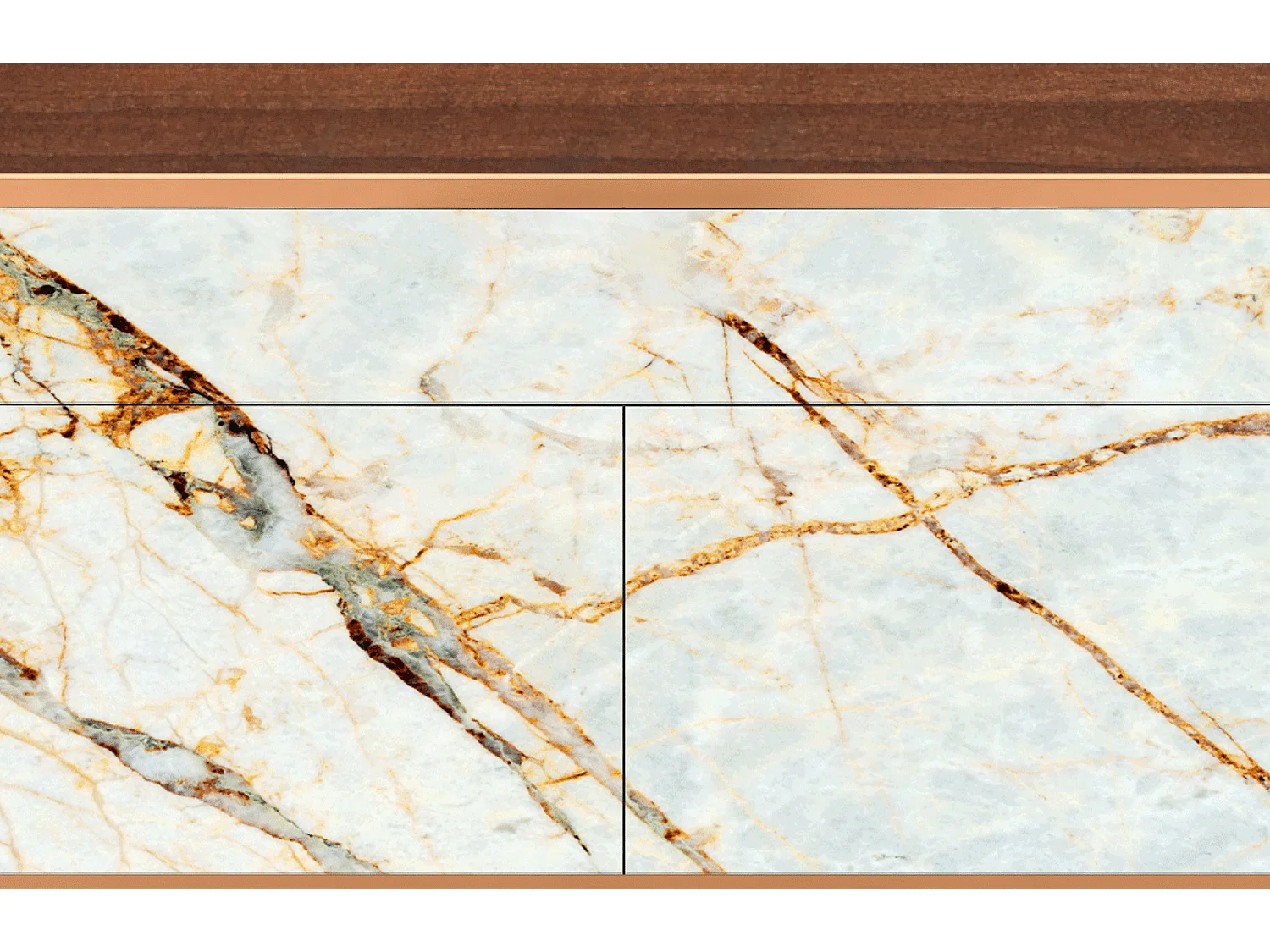 Buffet - 115x85x48 cm - BS4 - Sabley Marble, Noyer