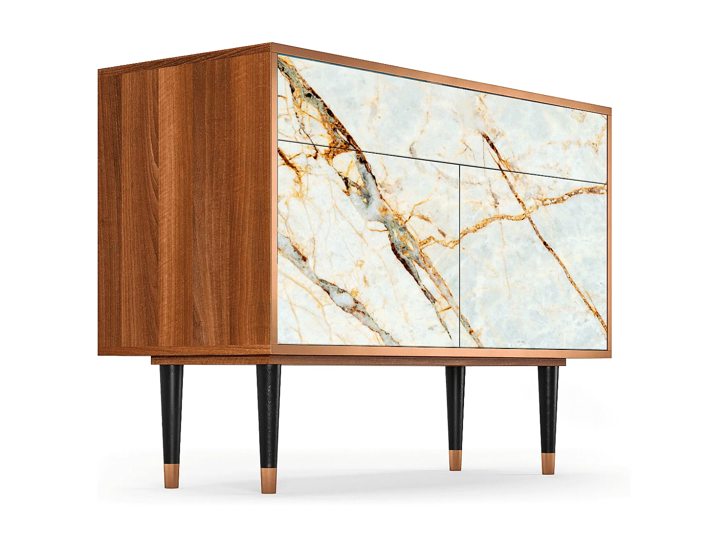 Buffet - 115x85x48 cm - BS4 - Sabley Marble, Noyer