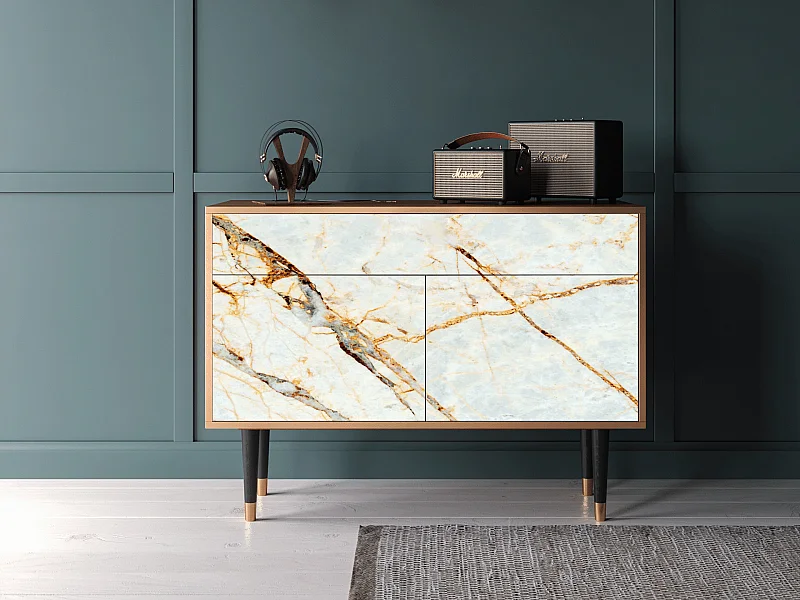 Sideboard - 115x85x48 cm - BS4 - Sandy Marble, Walnuss