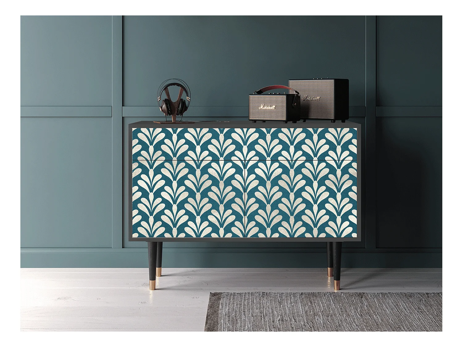 Sideboard - 115x85x48 cm - BS4 - Milky Tears, Anthrazit