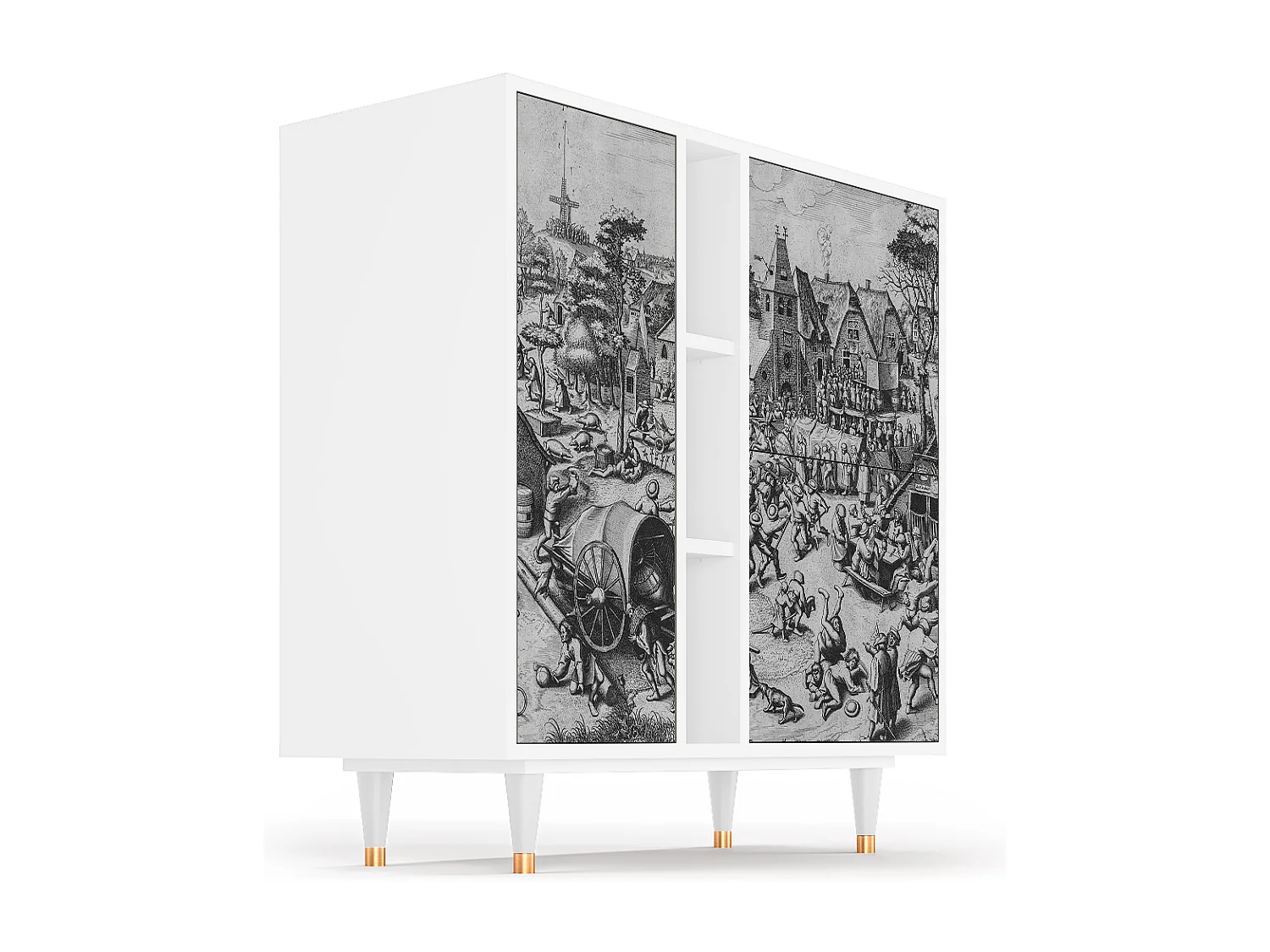 Kredens - 94х96х41 cm - BS5 - The Festival of Saint, Biały