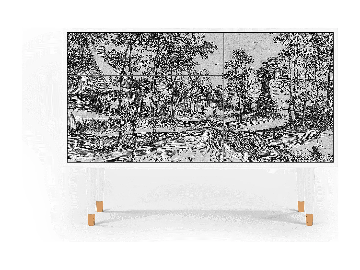 Buffet - 115х84х41 cm - S3 - Village Road, Blanc